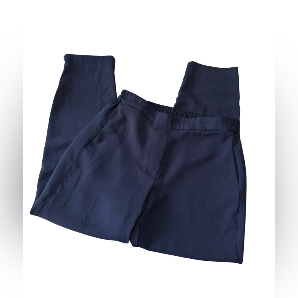 J. By J.Crew Ankle Pants Women's 4T Pull On Tapered Blue Stretch Fabric Casual